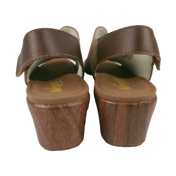 NEW ALEGRIA Rosie Tan Suede Comfort Shoes Wedge Sandals Size 38 - US 8-8.5 - Picture 5 of 12